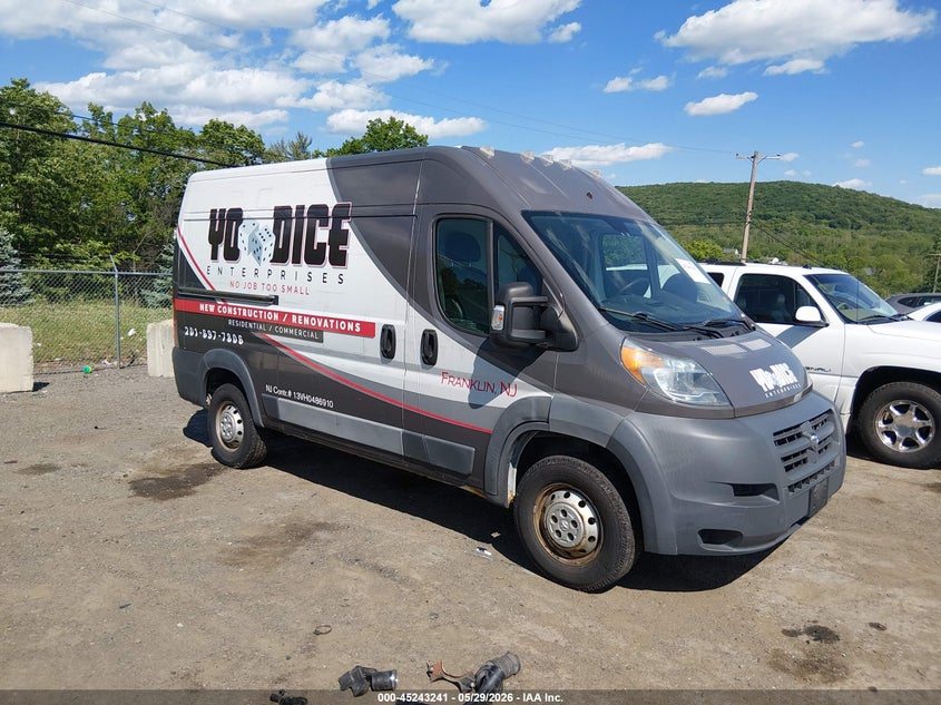 Vin: 3c6trvcg8ge104303, lot: 45741032, ram promaster 2500 high roof 2016 img_1