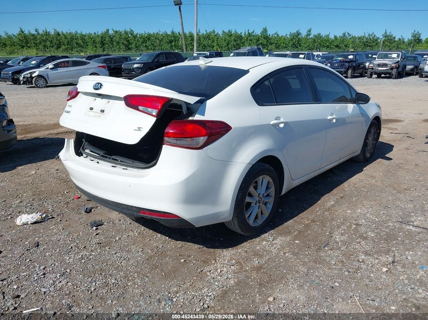 Vin: 3kpfl4a72he143412, lot: 45741230, kia forte s 20174