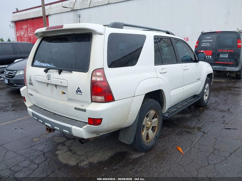 2004 TOYOTA 4RUNNER SPORT UTILITY VEHICLE 4.0L V-6 DOHC, VVT, 245HP