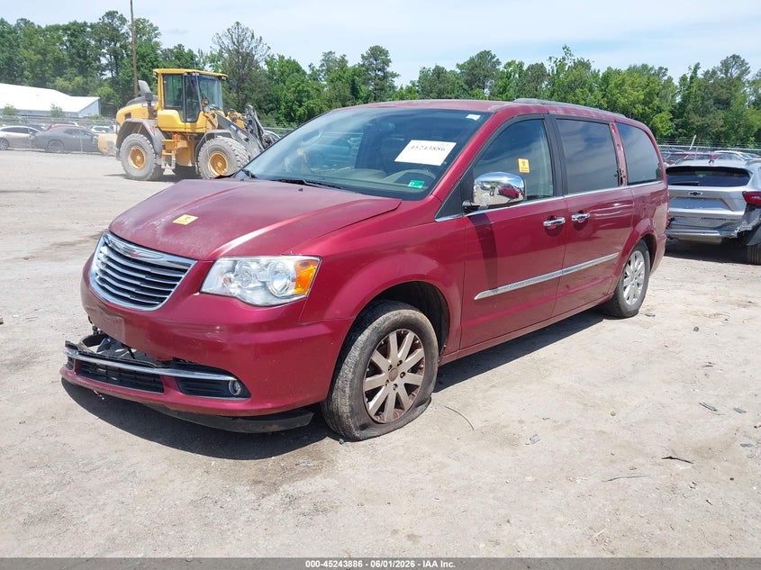 Vin: 2a4rr8dg9br713856, lot: 45741689, chrysler town & country touring-l 20112
