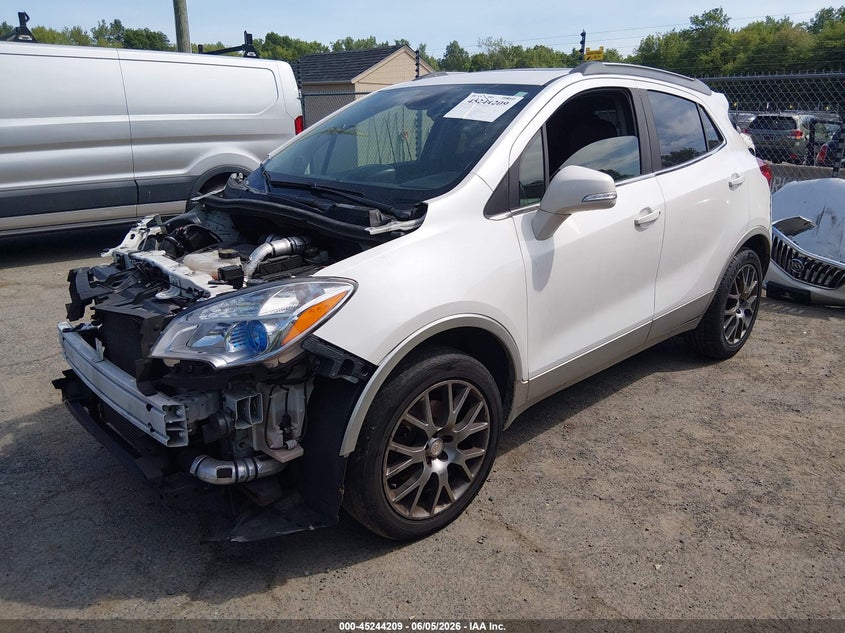 Vin: kl4cj2sm4gb702269, lot: 45742012, buick encore sport touring 20162