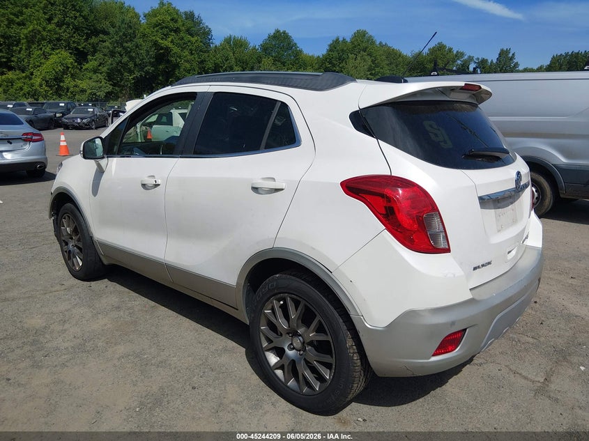 Vin: kl4cj2sm4gb702269, lot: 45742012, buick encore sport touring 20163