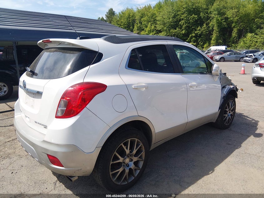 Vin: kl4cj2sm4gb702269, lot: 45742012, buick encore sport touring 20164