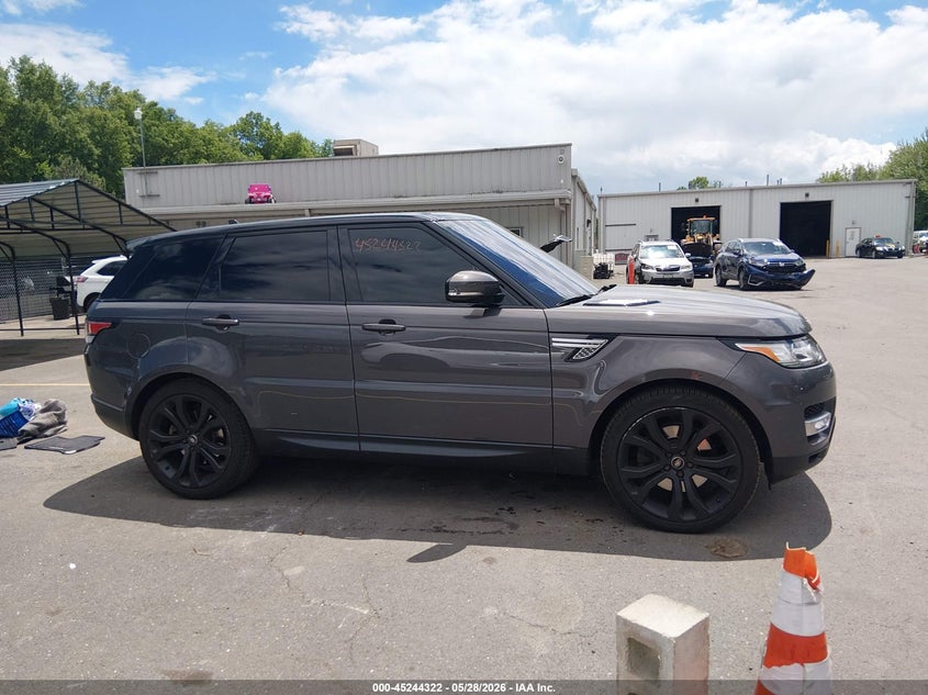 2016 Land Rover Range Rover Sport 3.0L V6 Supercharged Hse VIN: SALWR2VFXGA644353 Lot: 45244322