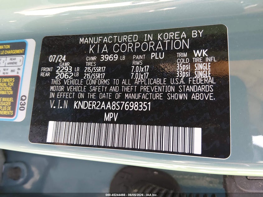 VIN KNDER2AA8S7698351 2025 KIA SELTOS EX