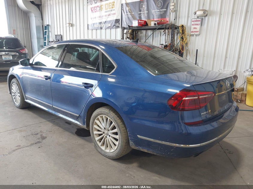 Vin: 1vwbt7a34hc002696, lot: 45742295, volkswagen passat 1.8t se 20173