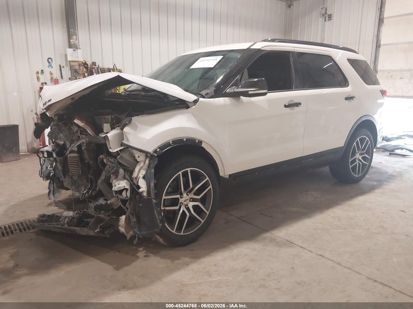 Vin: 1fm5k8gt3jga14011, lot: 45742571, ford explorer sport 20182