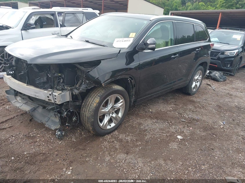 Vin: 5tdykrfh5fs083414, lot: 45742696, toyota highlander limited v6 20152