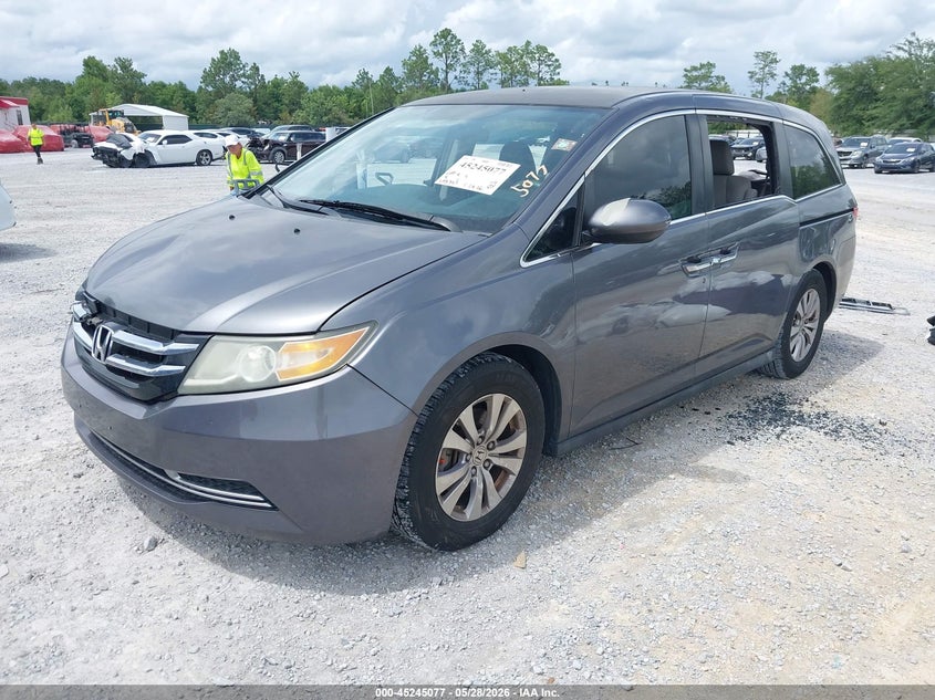 Vin: 5fnrl5h47eb015400, lot: 45742880, honda odyssey ex 20142