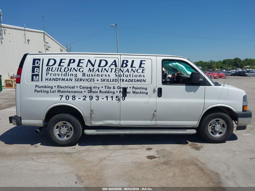 VIN 1GCWGAFP0N1195499 2022 CHEVROLET EXPRESS CARGO RWD 2500 REGULAR WHEELBASE WT