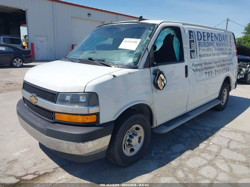 Vin: 1gcwgafp0n1195499, lot: 45743011, chevrolet express cargo rwd 2500 regular wheelbase wt 20222