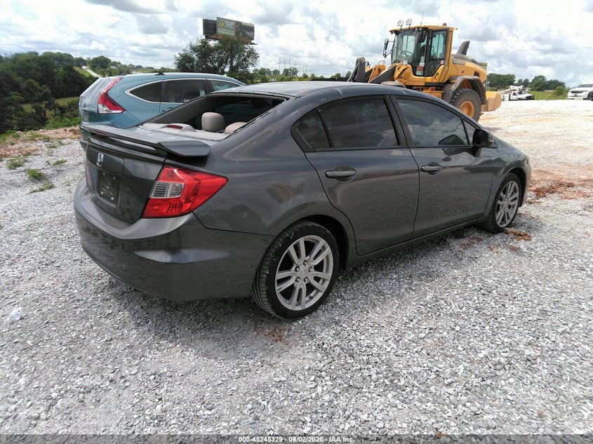 2012 Honda Civic 1.8 Lx silver Lot 111045245329 Vin 2HGFB2F54CH605899