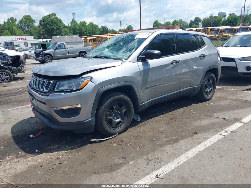 Vin: 3c4njcab6jt227766, lot: 45743191, jeep compass sport fwd 20182