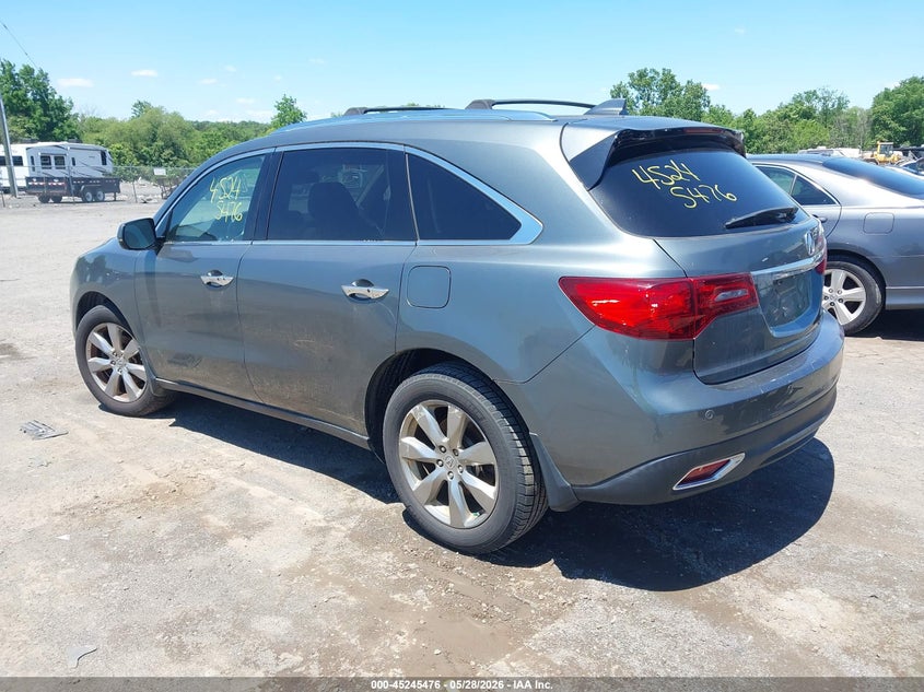 Vin: 5fryd3h8xeb013395, lot: 45743279, acura mdx advance pkg w/entertainment pkg 20143