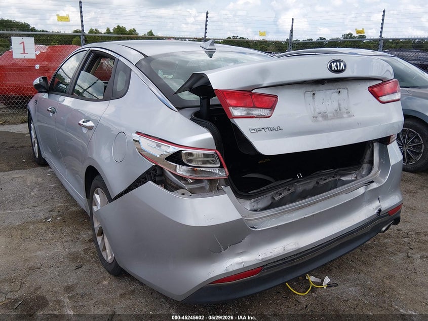 Vin: 5xxgt4l30gg021202, lot: 45743405, kia optima lx 20163