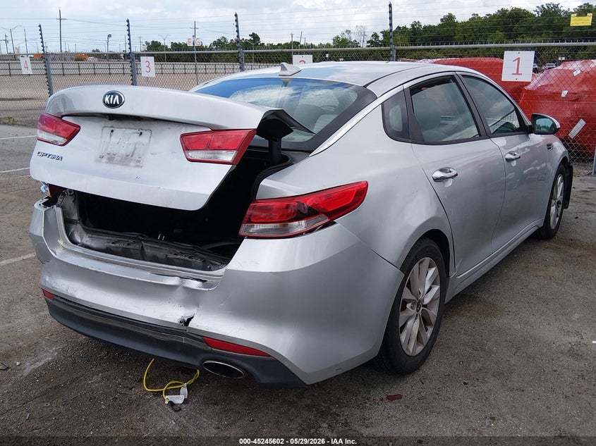 Vin: 5xxgt4l30gg021202, lot: 45743405, kia optima lx 20164