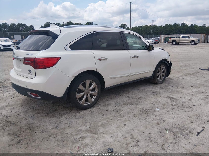 Vin: 5fryd4h84eb044048, lot: 45743495, acura mdx advance pkg w/entertainment pkg 20144