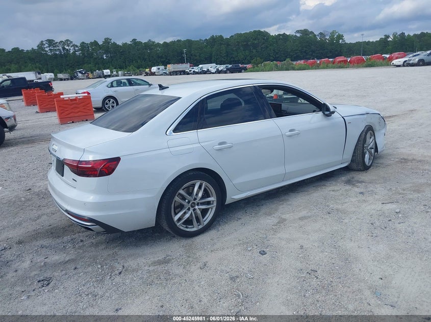 Vin: waueaaf40nn008576, lot: 45743784, audi a4 premium plus 45 tfsi s line quattro s tronic 20224