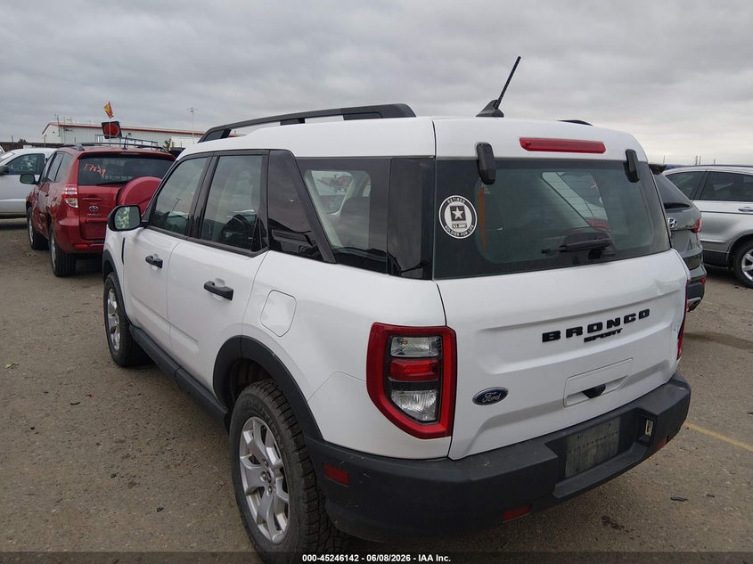 Vin: 3fmcr9a65prd37957, lot: 45743945, ford bronco sport 20233