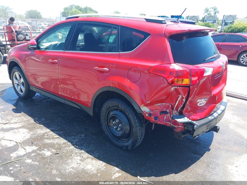 Vin: 2t3rfrev1fw376368, lot: 45743981, toyota rav4 xle 20153