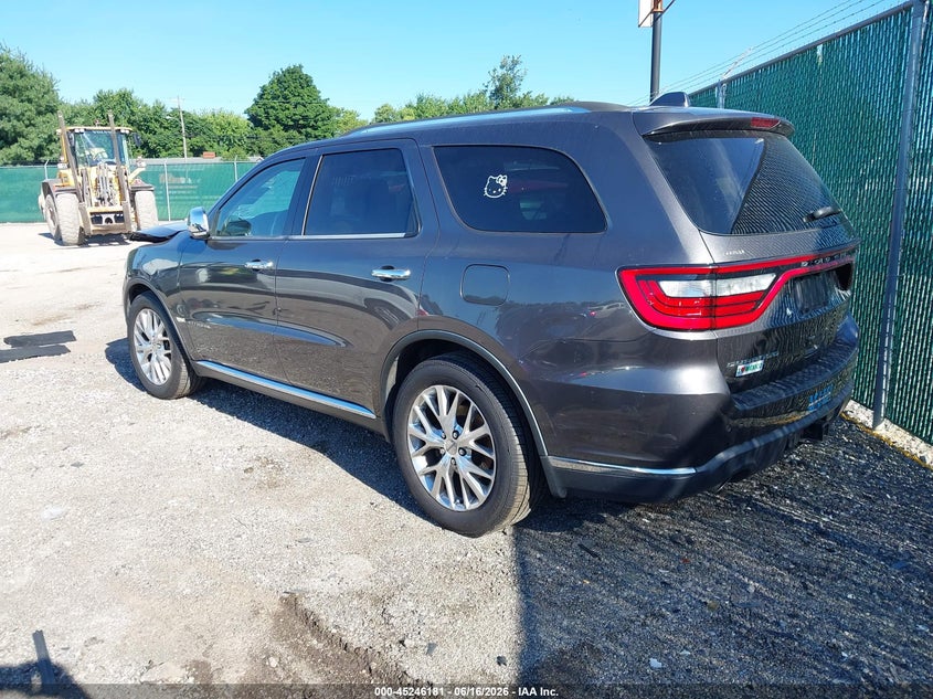 Vin: 1c4rdheg7fc729314, lot: 45743984, dodge durango citadel 20153