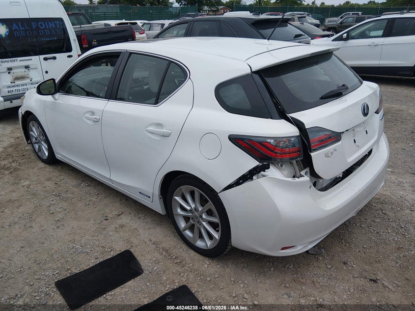 Vin: jthkd5bhxb2027726, lot: 45744041, lexus ct 200h premium 20113