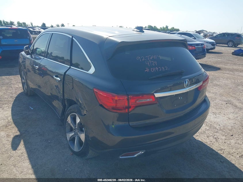Vin: 5fryd3h20eb019282, lot: 45744042, acura mdx 20143