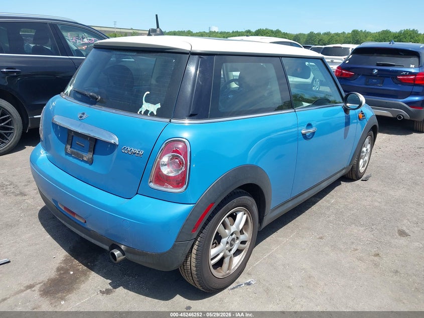 Vin: wmwsu3c57dt685248, lot: 45744055, mini hardtop cooper 20134
