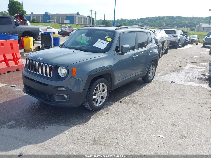 Vin: zaccjabb5jpj23767, lot: 45744310, jeep renegade latitude fwd 20182