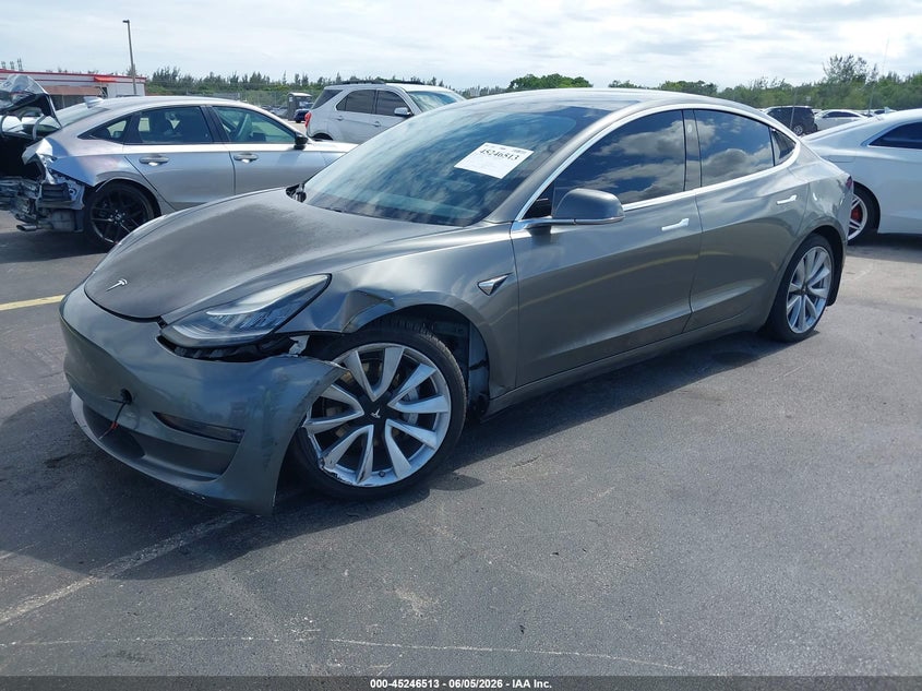 Vin: 5yj3e1eb3kf448249, lot: 45744316, tesla model 3 long range/performance 20192