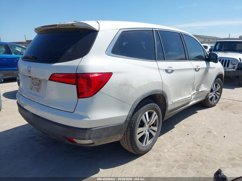 Vin: 5fnyf5h58gb021883, lot: 45744344, honda pilot ex-l 20164