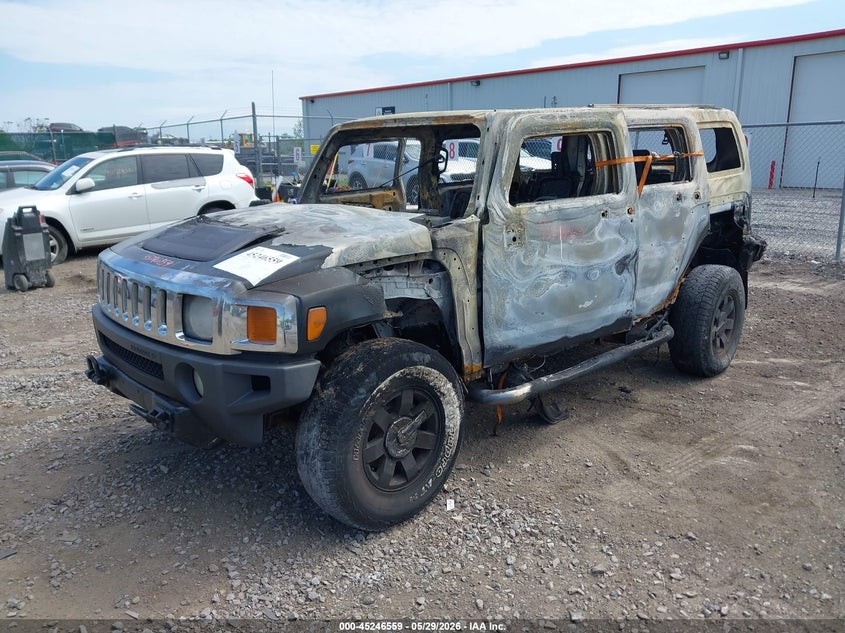 2009 Hummer H3, Total Burn, IAAI, VIN 5GTEN13E598107511 — photo 2