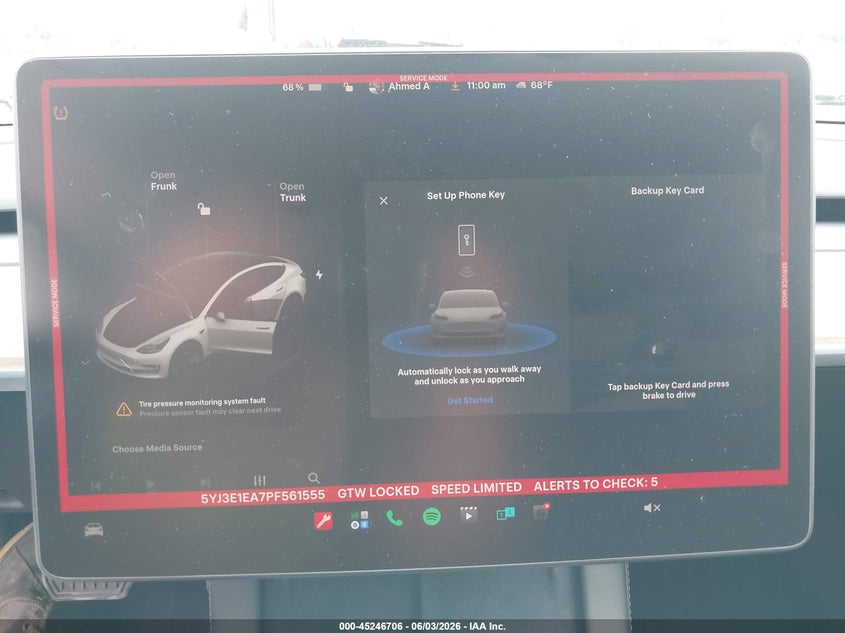 2023 Tesla Model 3 Rear-Wheel Drive VIN: 5YJ3E1EA7PF561555 Lot: 45246706