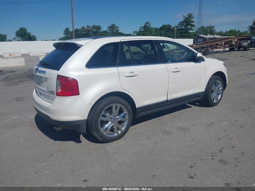 Vin: 2fmdk3k95dbc61472, lot: 45744530, ford edge limited 20134