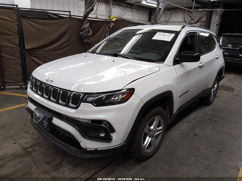 Vin: 3c4njdbn7pt553390, lot: 45744550, jeep compass latitude 4x4 20232