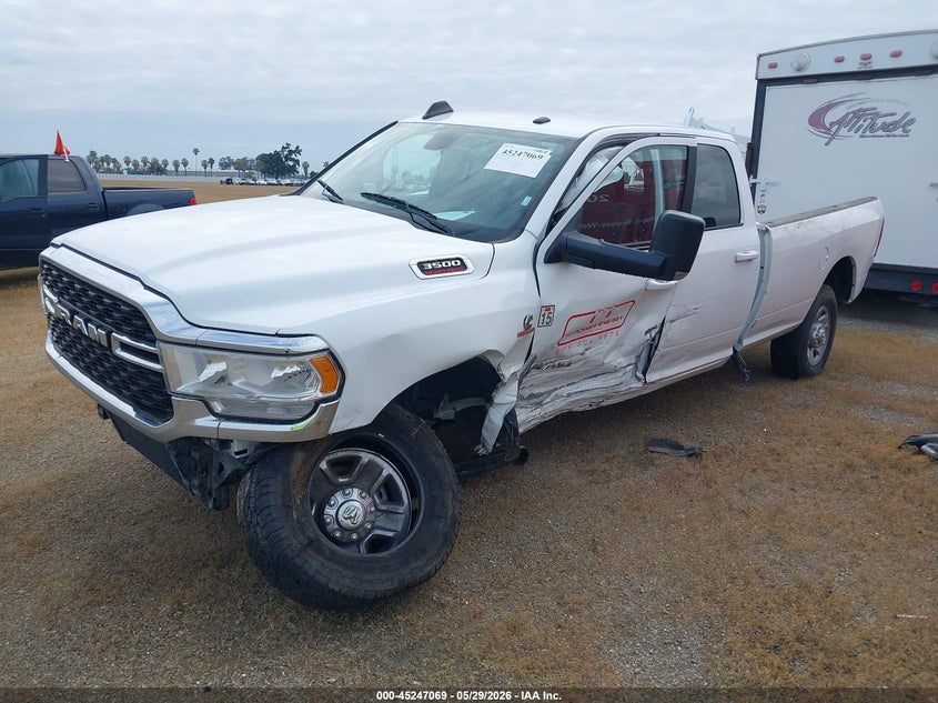 2022 Ram 3500 Ram Big Horn 4X4 8' Box white Lot 111045247069 Vin 3C63R3HL2NG260140