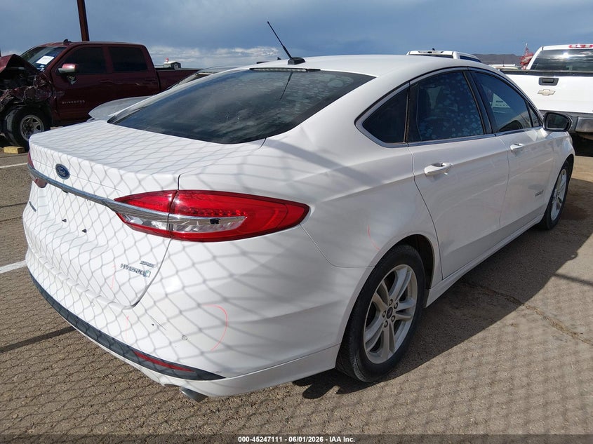 Vin: 3fa6p0lu7jr129803, lot: 45744913, ford fusion hybrid se 20184