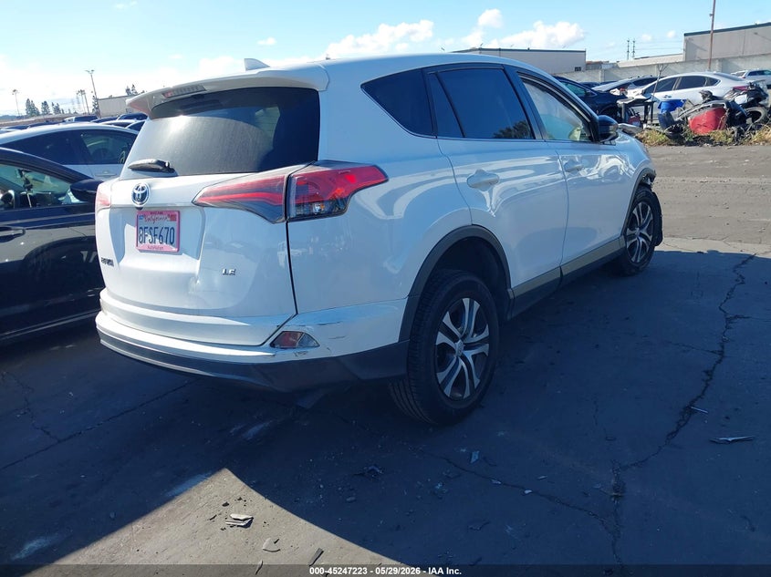 Vin: jtmzfrev4jj201703, lot: 45745026, toyota rav4 le 20184