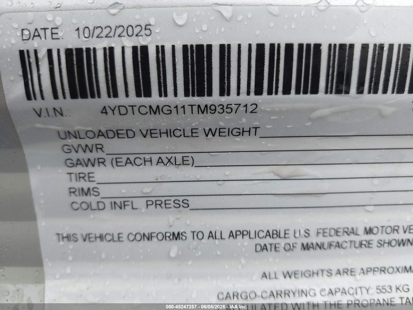 2026 KEYSTONE OTHER (VIN: 4YDTCMG11TM935712