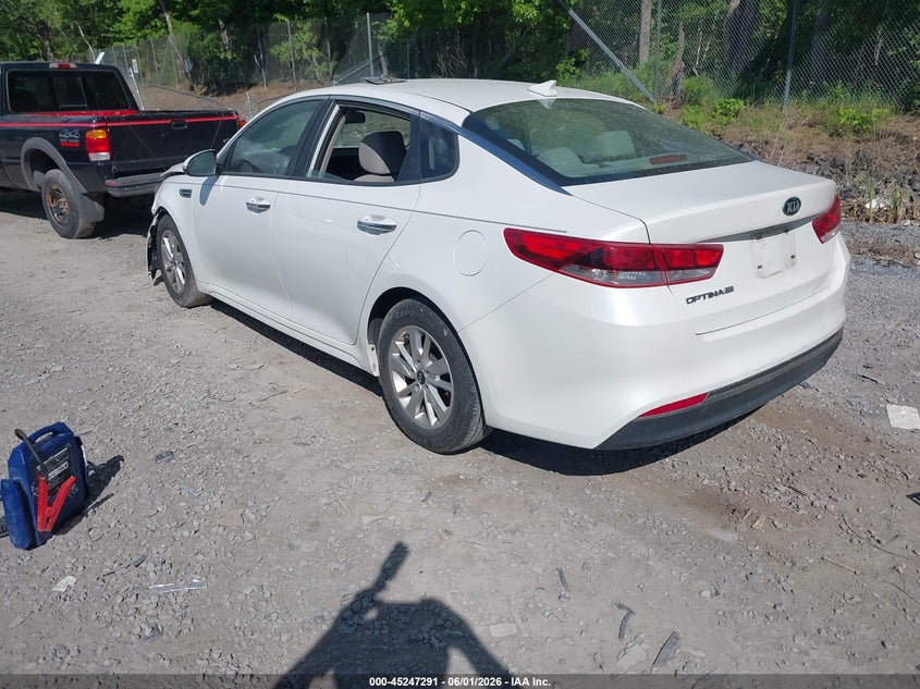 Vin: knagt4l38g5071850, lot: 45745094, kia optima lx 20163