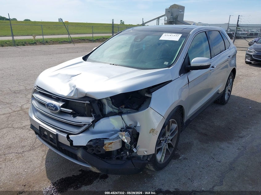 Vin: 2fmpk4k97fbc12117, lot: 45745135, ford edge titanium 20152
