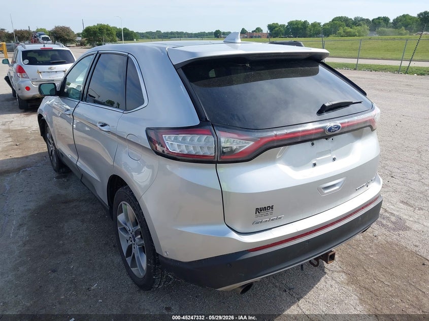 Vin: 2fmpk4k97fbc12117, lot: 45745135, ford edge titanium 20153