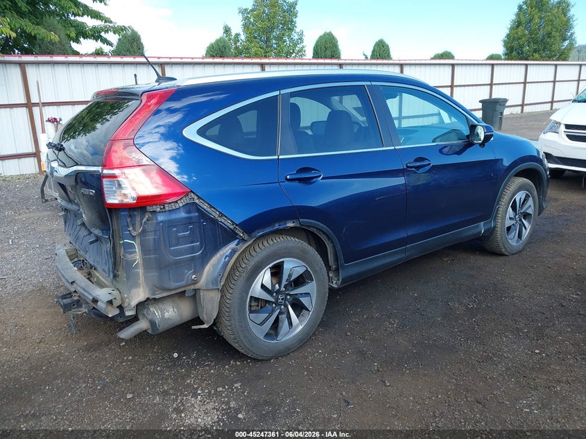 Vin: 5j6rm4h93fl055307, lot: 45745164, honda cr-v touring 20154