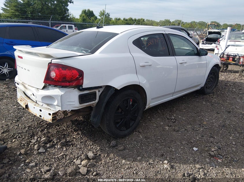 2012 Dodge Avenger 2.4 Se Unknown Lot 111045247475 Vin 1C3CDZAB5CN110480
