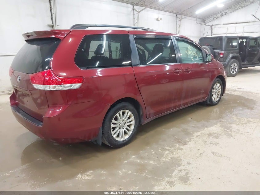 2012 Toyota Sienna 3.5 Xle V6 8 Passenger red Lot 111045247531 Vin 5TDYK3DC1CS262839