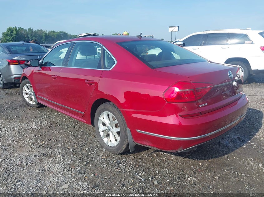 Vin: 1vwas7a33gc047111, lot: 45745479, volkswagen passat 1.8t s 20163