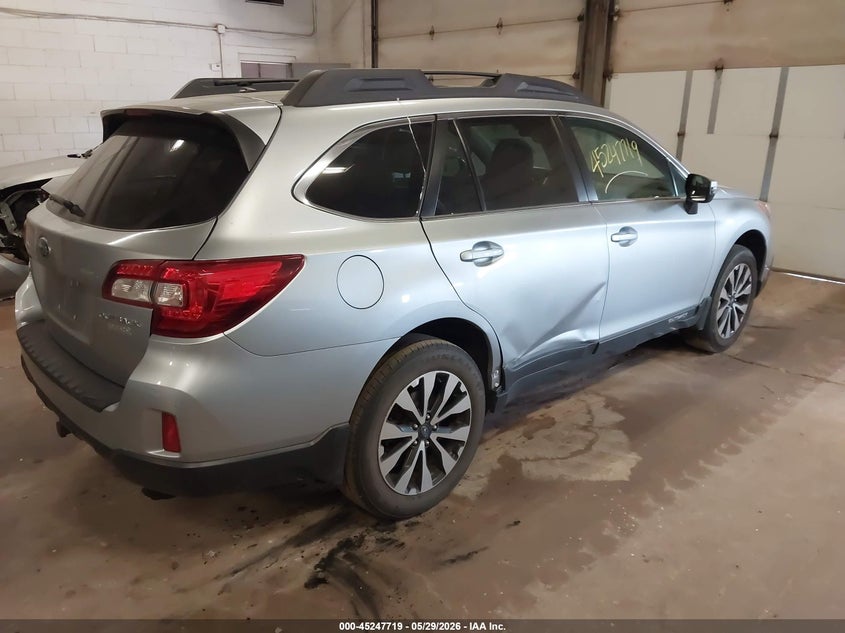Vin: 4s4bsanc6f3291683, lot: 45745522, subaru outback 2.5i limited 20154