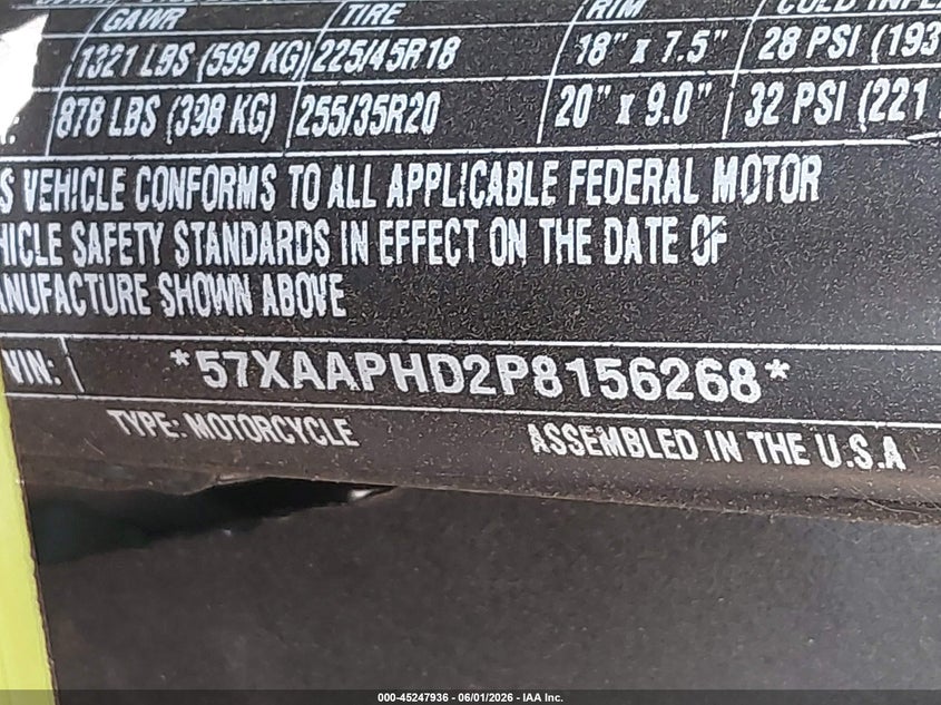 2023 Polaris Slingshot Sl VIN: 57XAAPHD2P8156268 Lot: 45247936