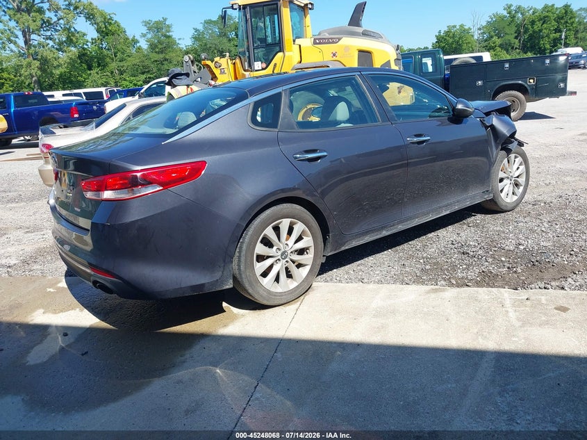 Vin: 5xxgt4l33hg123773, lot: 45745871, kia optima lx 20174