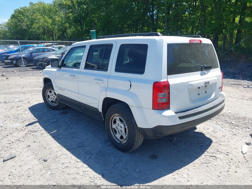 Vin: 1c4njpab4cd575095, lot: 45745915, jeep patriot sport/north 20123